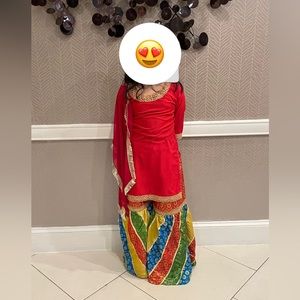 pakistani indian girl gharara wedding dress